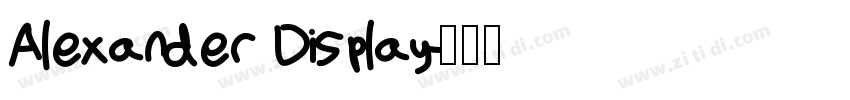 Alexander Display字体转换